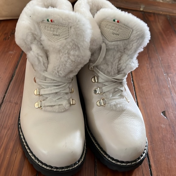 Oscar Sport Leather Ankle Combat Boots Neutrals - Picture 5 of 7